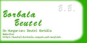 borbala beutel business card